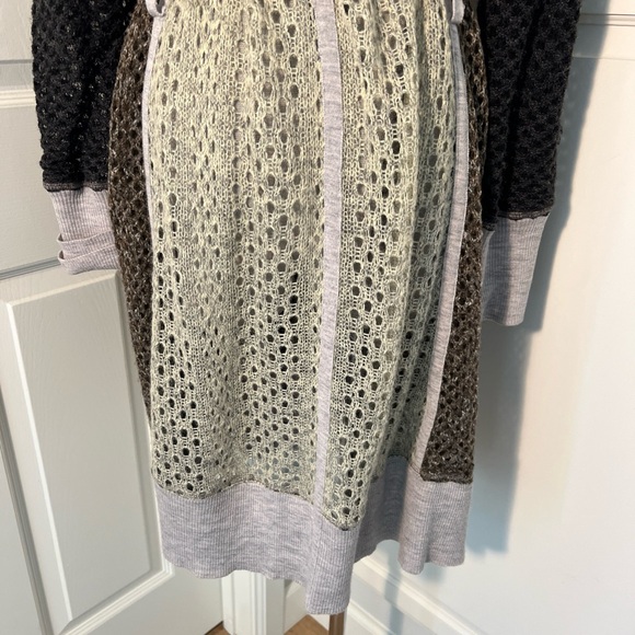 Byron Lars Beauty Mark Patchwork Sweater With Removable Faux Fur Collar - Picture 12 of 14